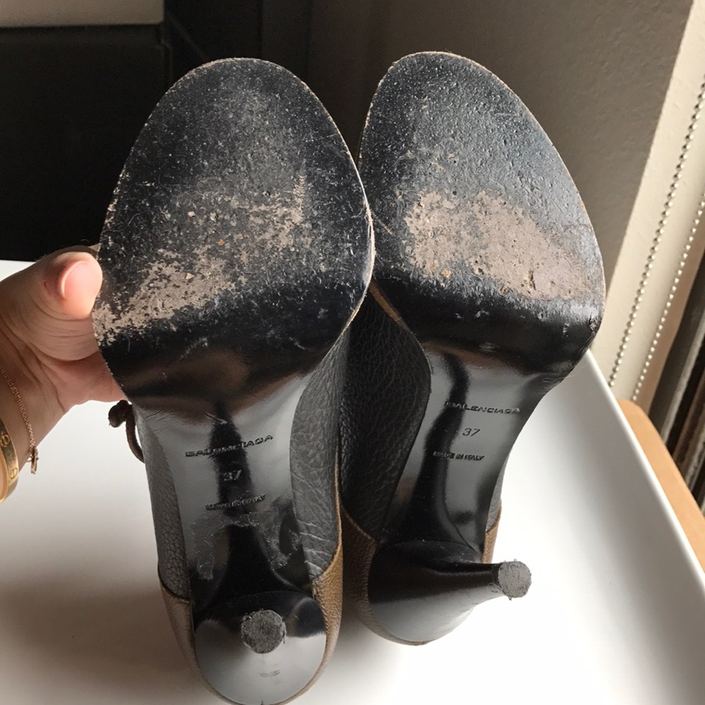 Balenciaga Paris Two-Tone Booties 37 - Picture 6 of 8